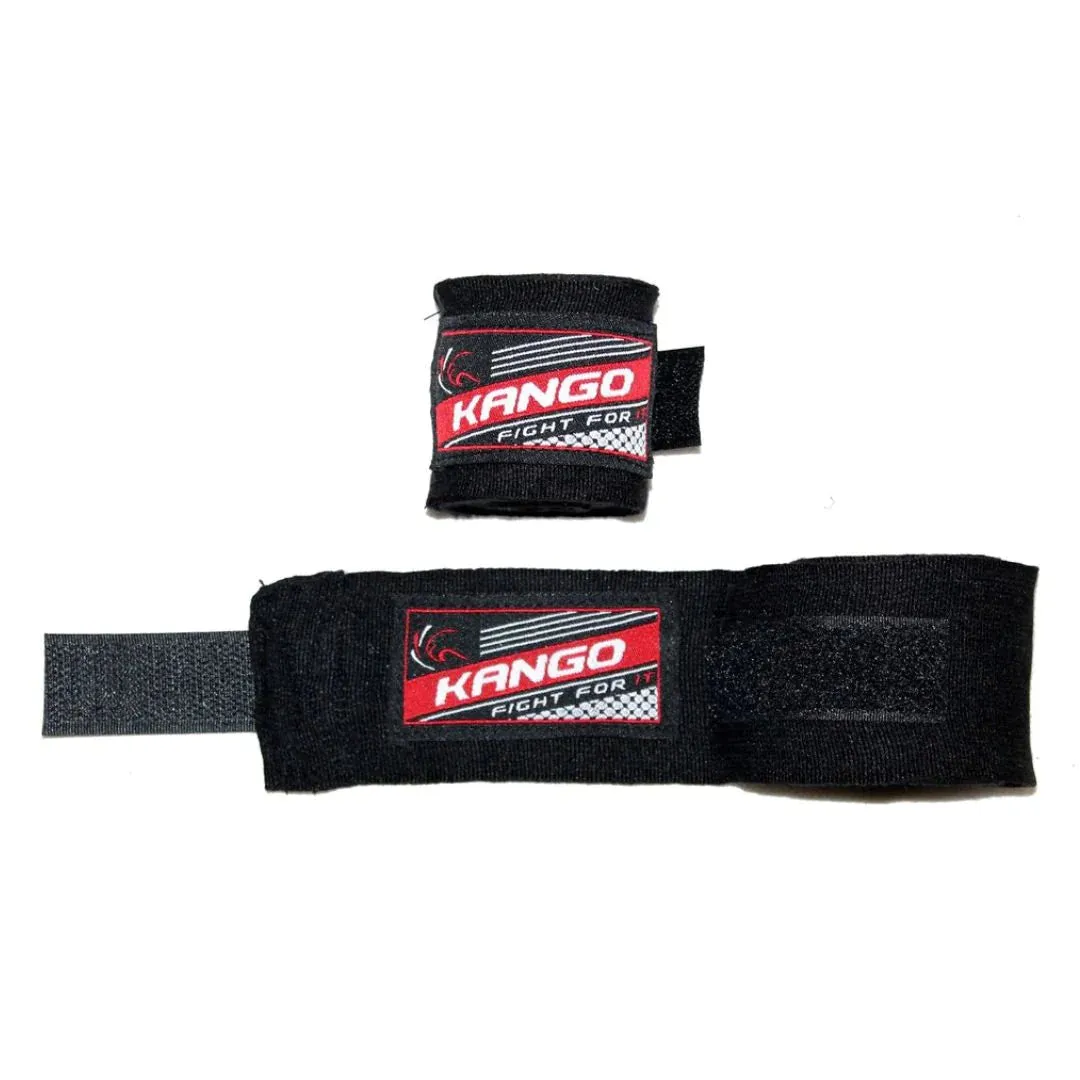 Kango Martial Arts Top-Quality Unisex Adult PU DSS Black Chest Guard   3 Meters Bandage or Mouth Guard [WS]