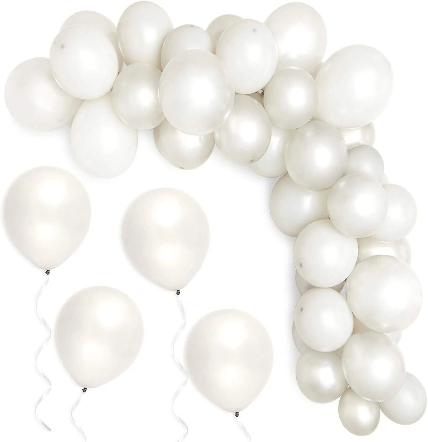 Latex Balloons with Balloon Weights, Grey Party Decorations (64 Pieces)