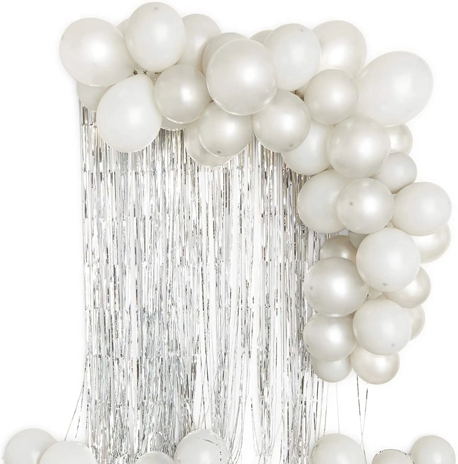 Latex Balloons with Balloon Weights, Grey Party Decorations (64 Pieces)