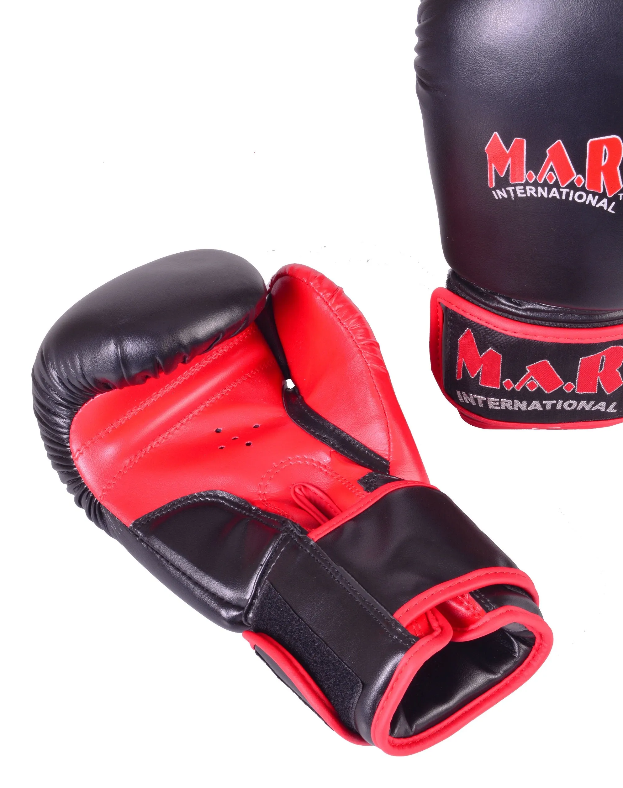 MAR-111 | Black & Red Boxing & Kickboxing Gloves