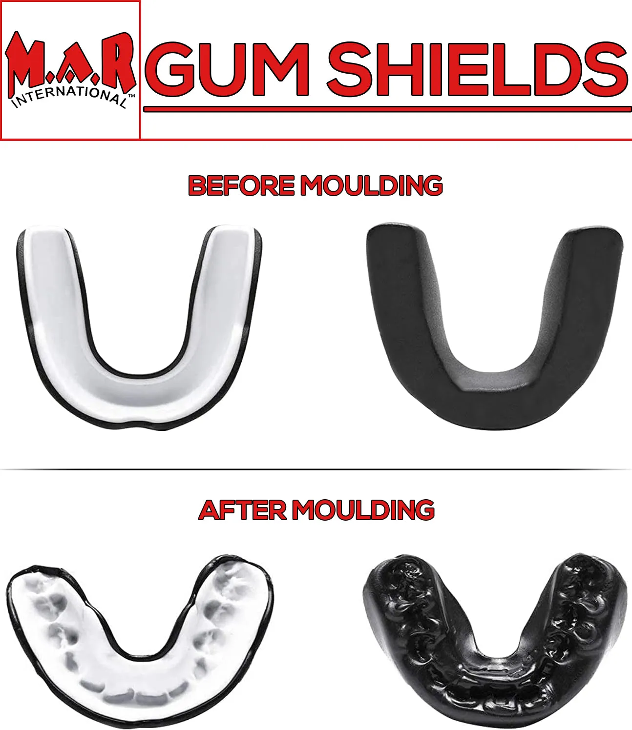 MAR-123C | Clear Double Boxing Mouth Guard/Gum Shield