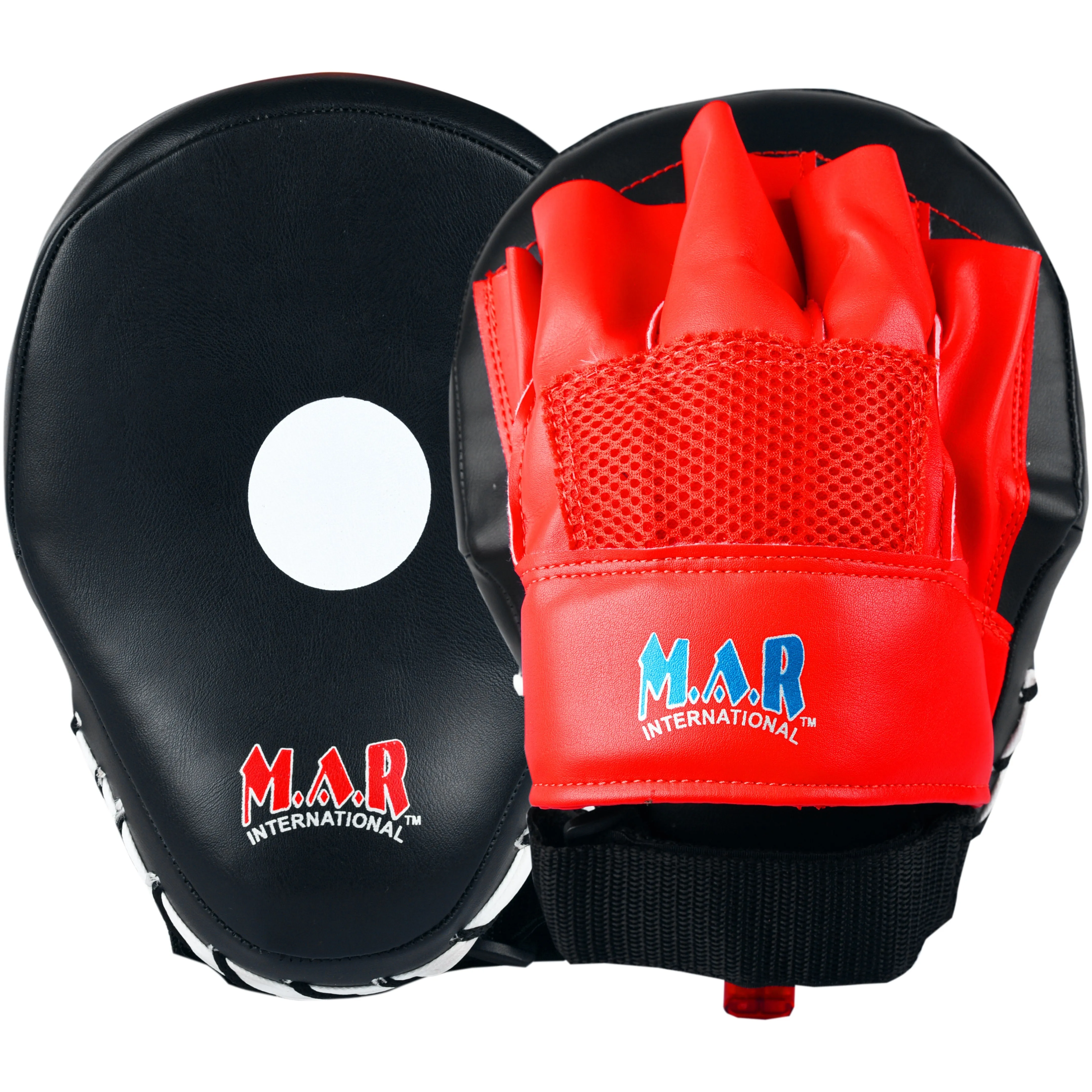 MAR-195A | Red & Black Curved Focus Mitts