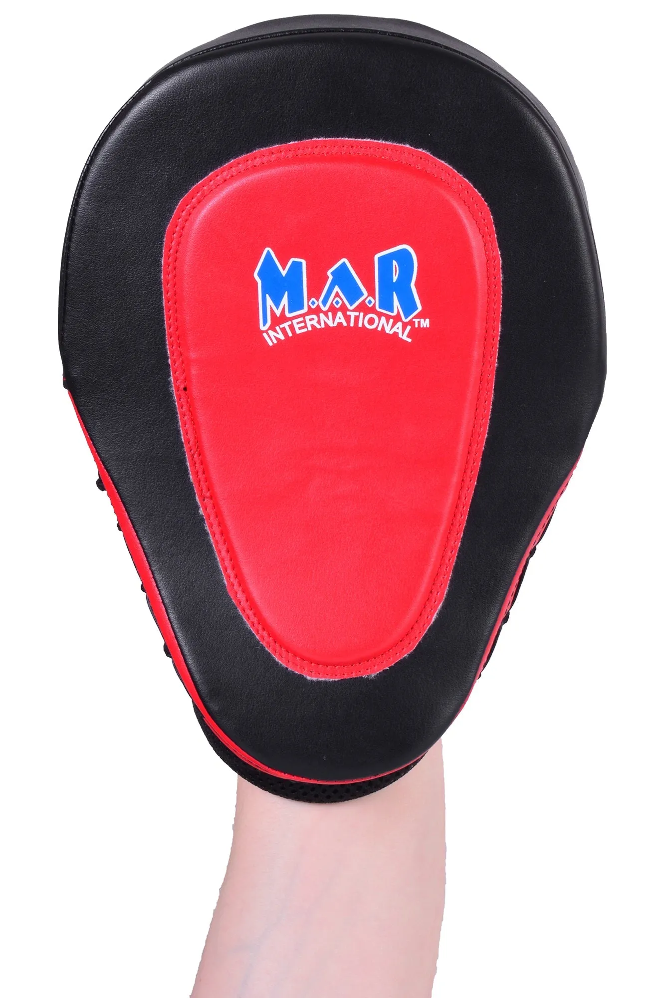 MAR-445A | Red & Black Curved Focus Mitts