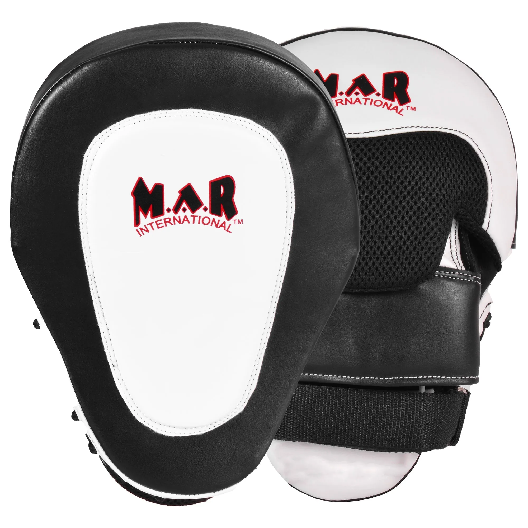 MAR-445D | White & Black Curved Focus Mitts