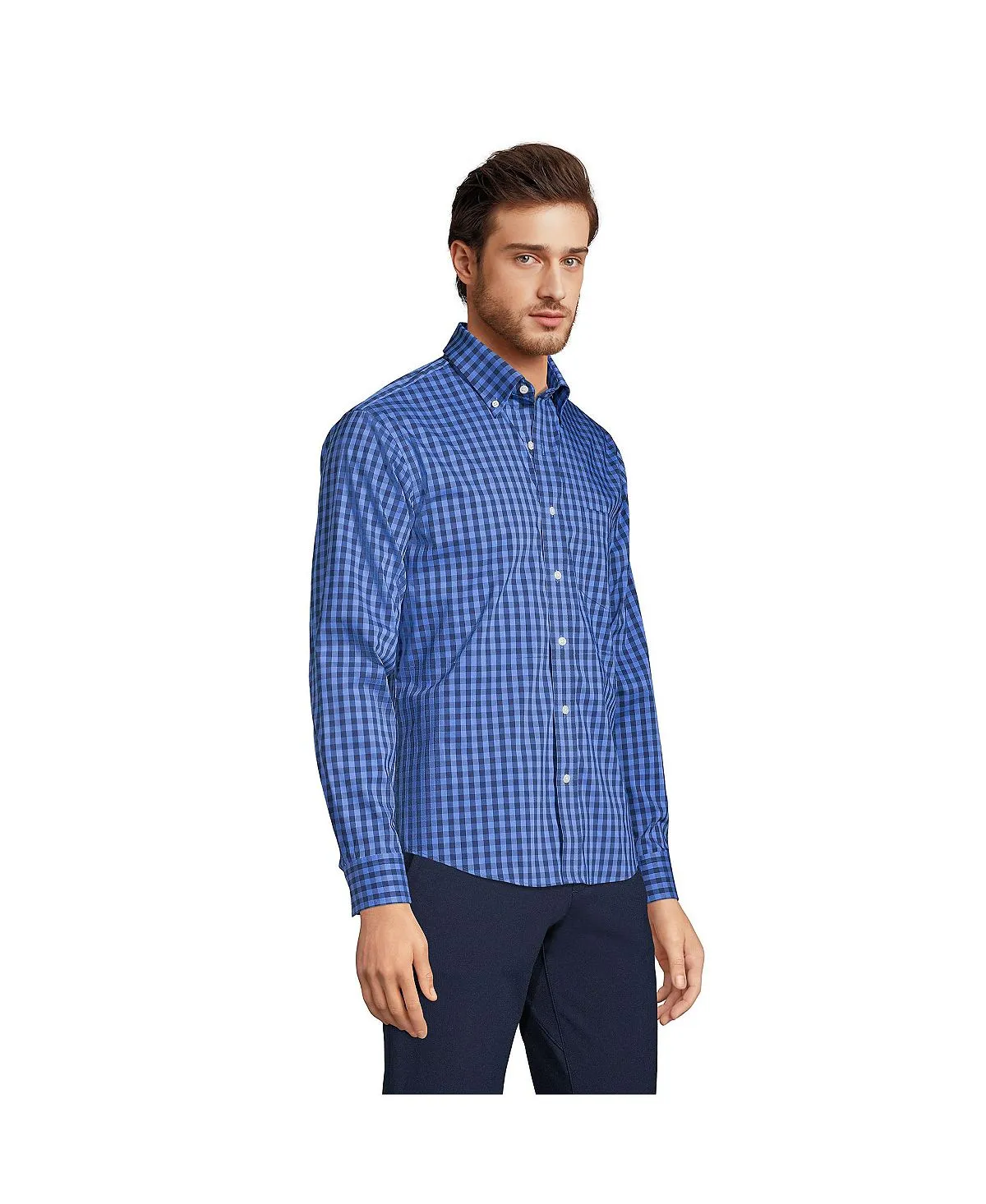 Men's Comfort-First Traditional Fit Shirt with CoolMax Lands' End