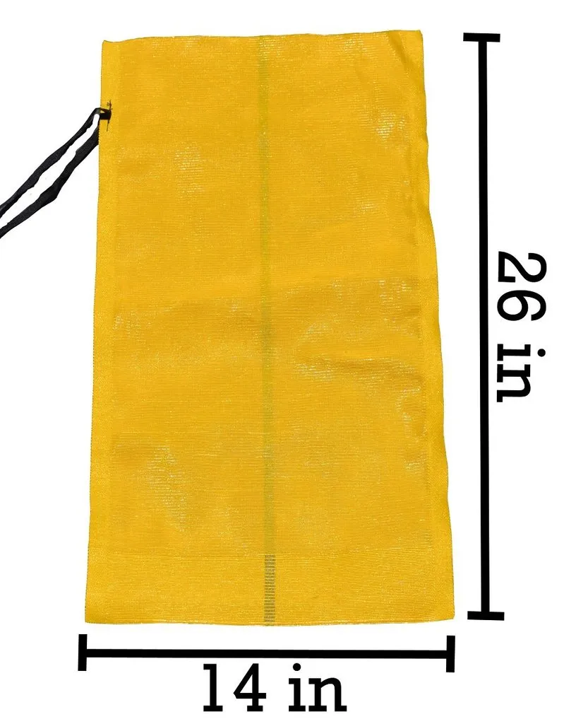 MONOFILAMENT BAG YELLOW EMPTY