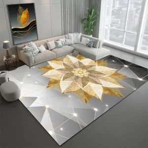 Morning Glory Modern Luxury Geometric Design Polyester Indoor Area Rug Carpet