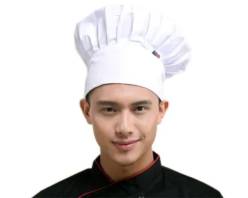 Mushroom Style Adjustable Chef Hat with Elastic Band