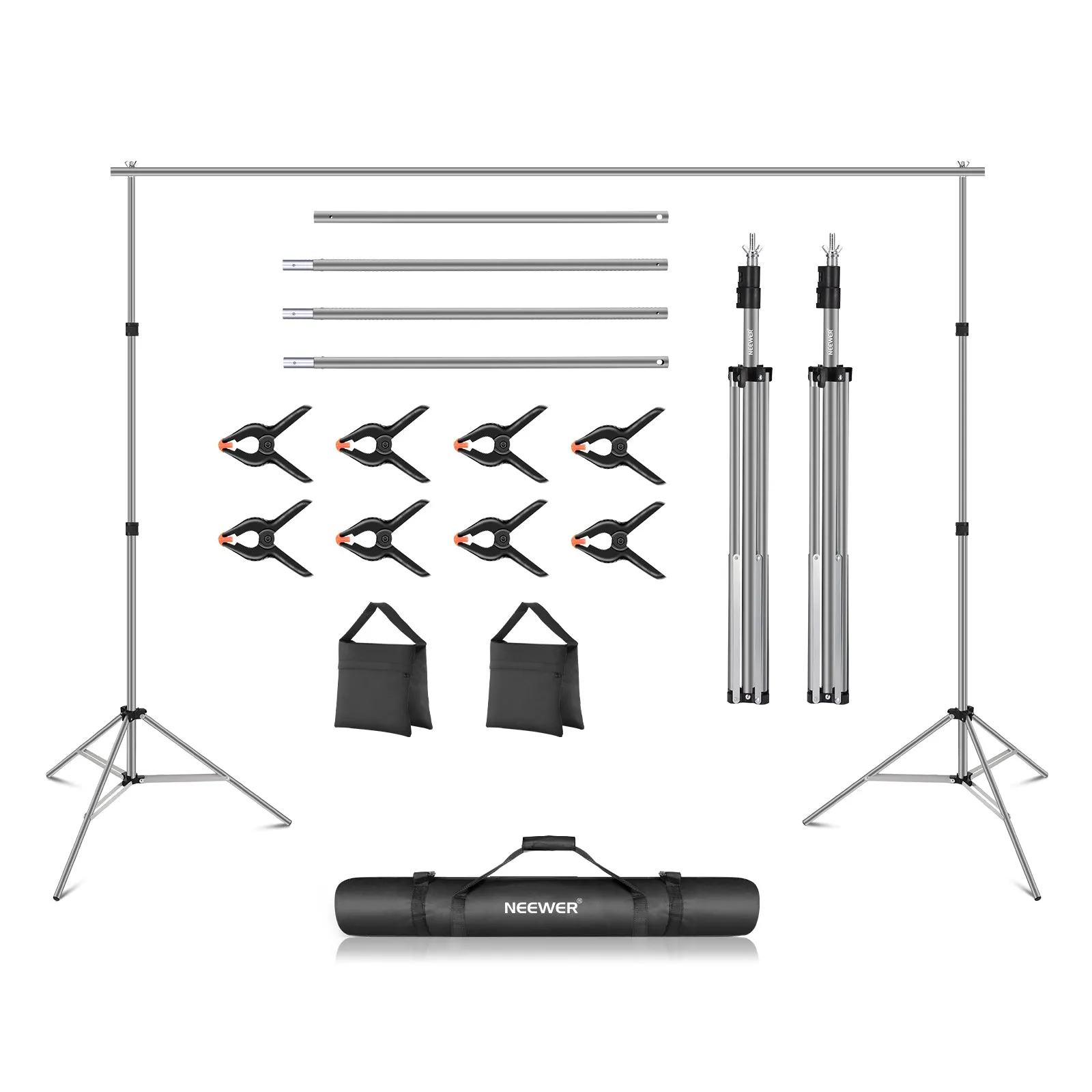 NEEWER 10ft x 7ft Adjustable Background Stand Kit