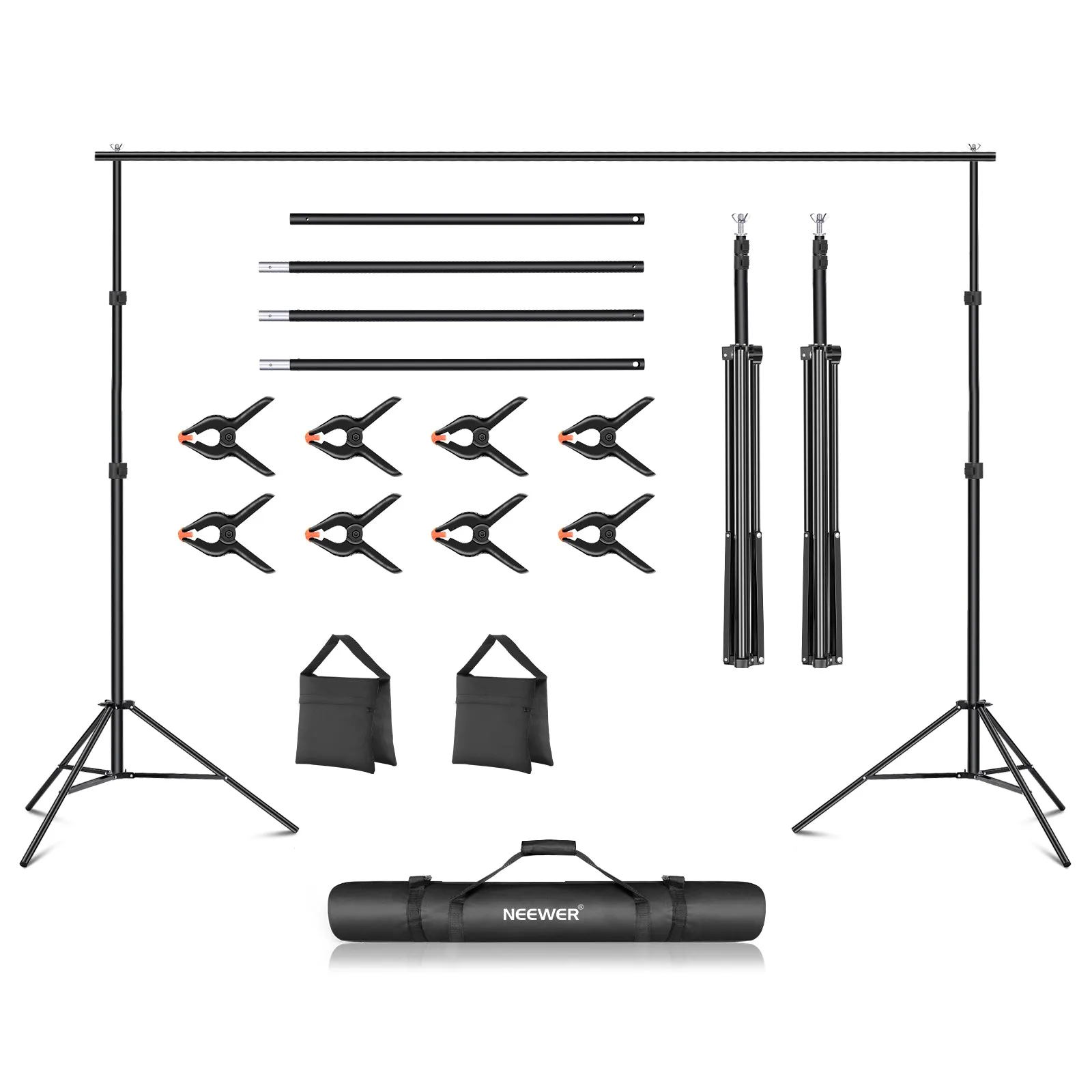 NEEWER 10ft x 7ft Adjustable Background Stand Kit