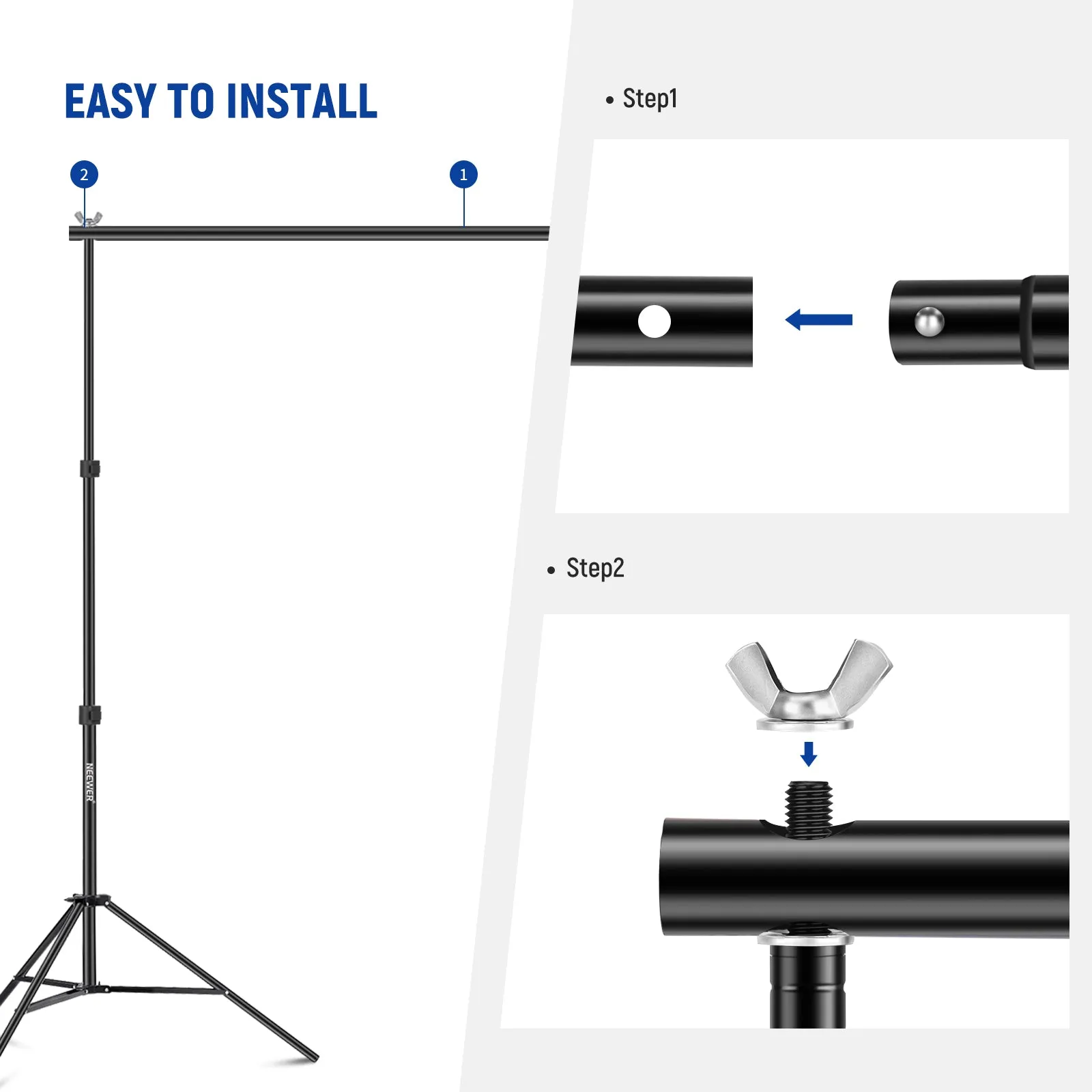 NEEWER 3x2.1m / 10x7ft Photo Studio Backdrop Support System