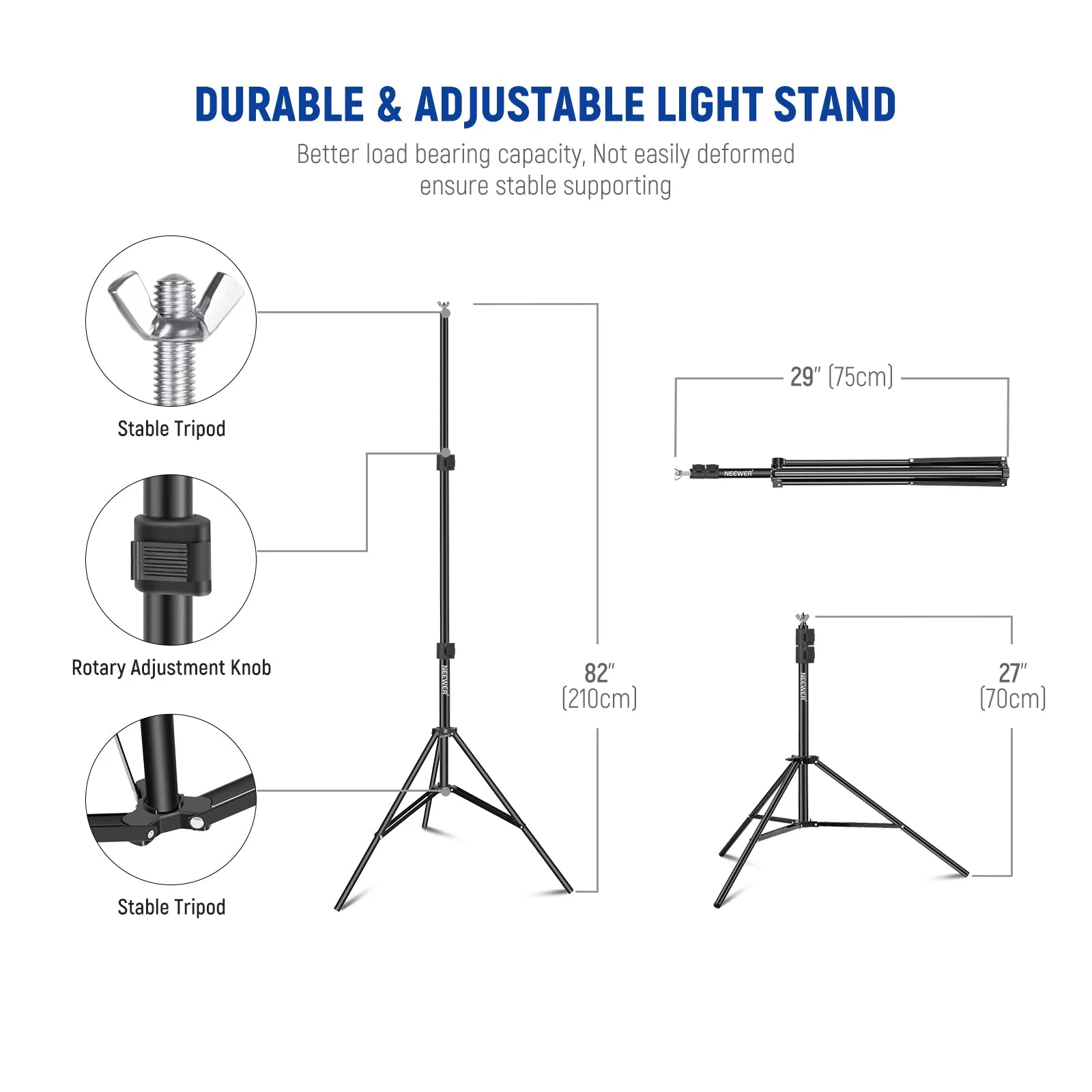 NEEWER 3x2.1m / 10x7ft Photo Studio Backdrop Support System