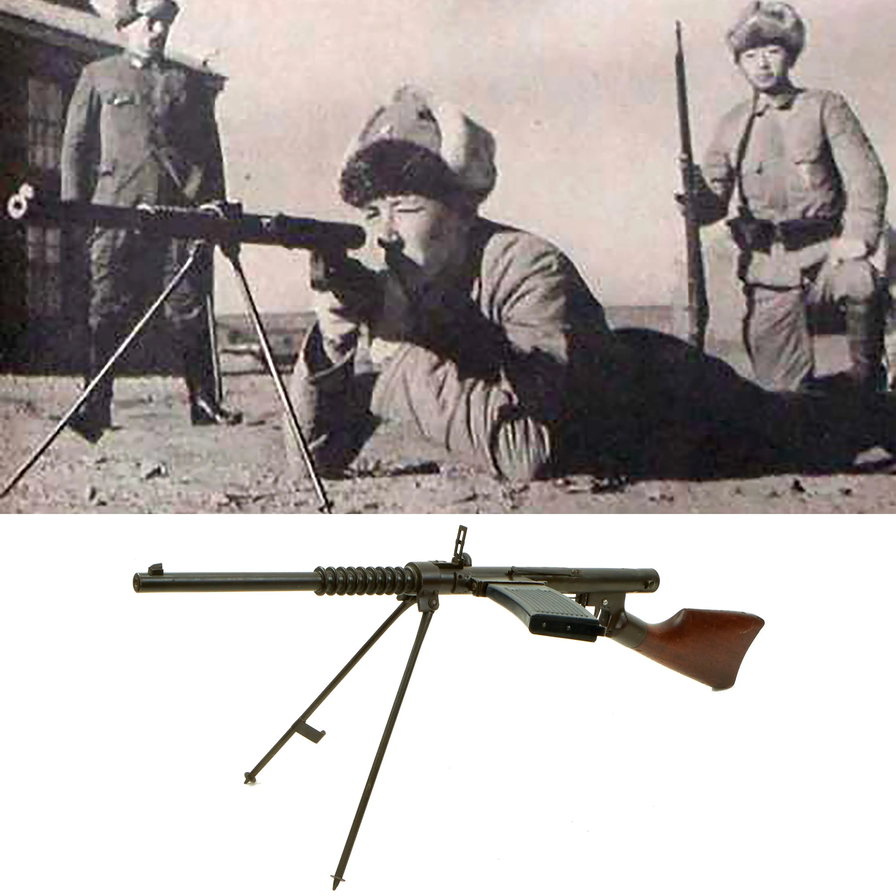 Original Imperial Japanese WWII Nambu 6.5mm Display Training Light Machine Gun