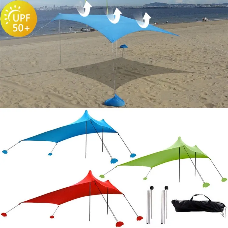 Outdoor Beach Lycra Canopy Camping Tent Sunshade Fishing Tent, Size: 210x160x150cm(Blue)