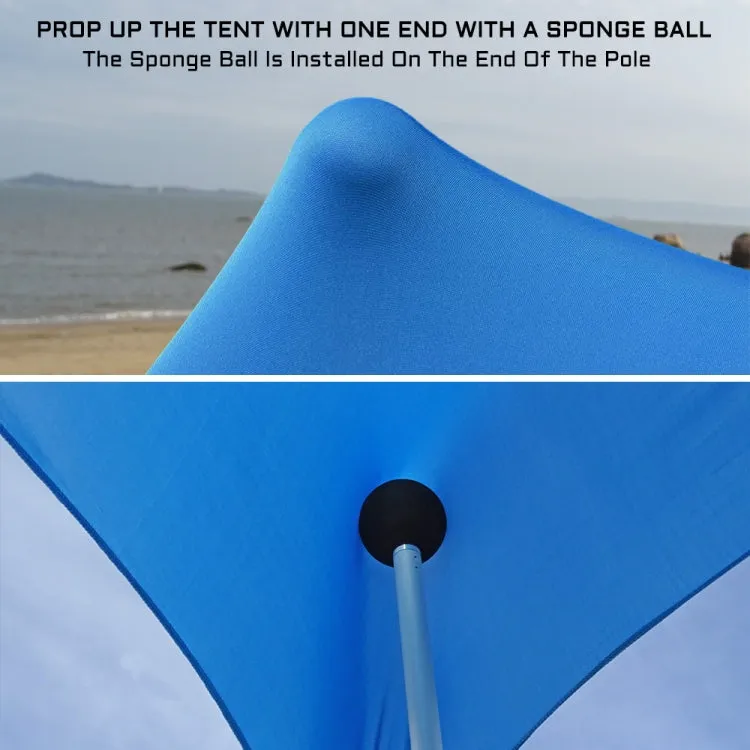 Outdoor Beach Lycra Canopy Camping Tent Sunshade Fishing Tent, Size: 210x160x150cm(Blue)