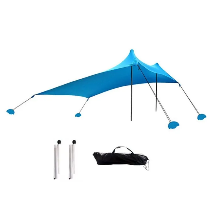 Outdoor Beach Lycra Canopy Camping Tent Sunshade Fishing Tent, Size: 210x160x150cm(Blue)