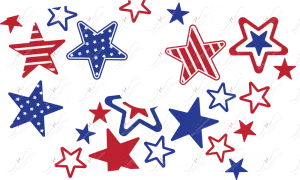 Patriotic Stars- cold cup wrap