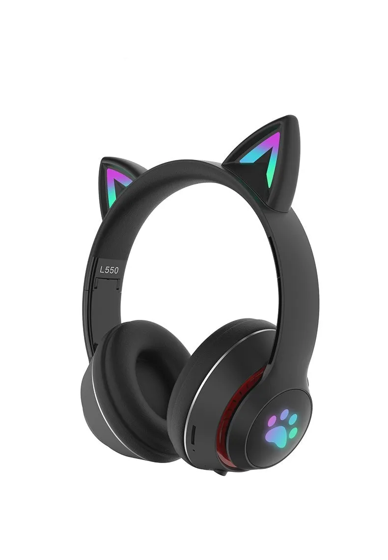 Paw Print Cat Ear Gaming Headphones