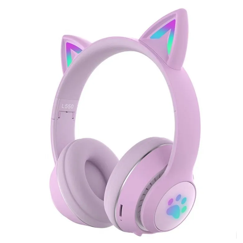 Paw Print Cat Ear Gaming Headphones