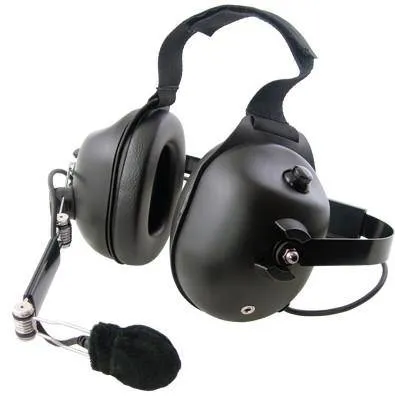 Pryme HDS-EMB-13 Black Dual Earmuff Headset, Fits Motorola