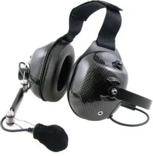 Pryme HDS-EMC33 Carbon Fiber Dual Earmuff Headset, Fits Motorola