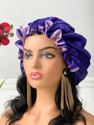 Purple Satin Bonnet