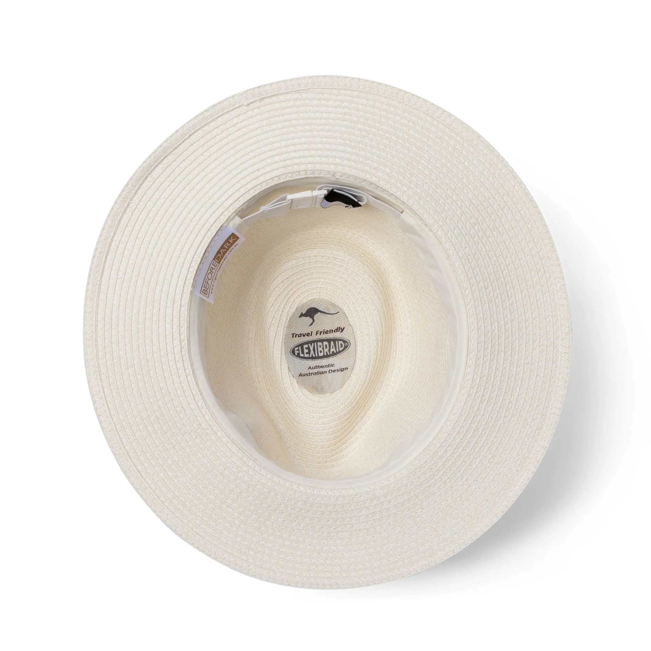 Rigon Pana-Mate Unisex Fedora - Ivory With Black Band