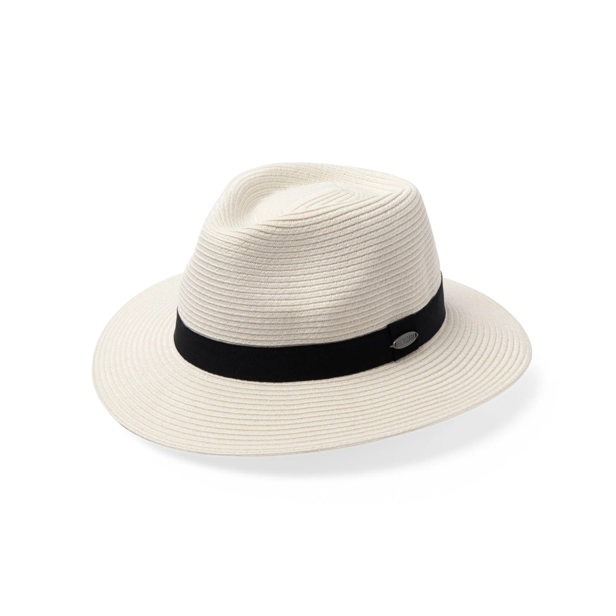 Rigon Pana-Mate Unisex Fedora - Ivory With Black Band