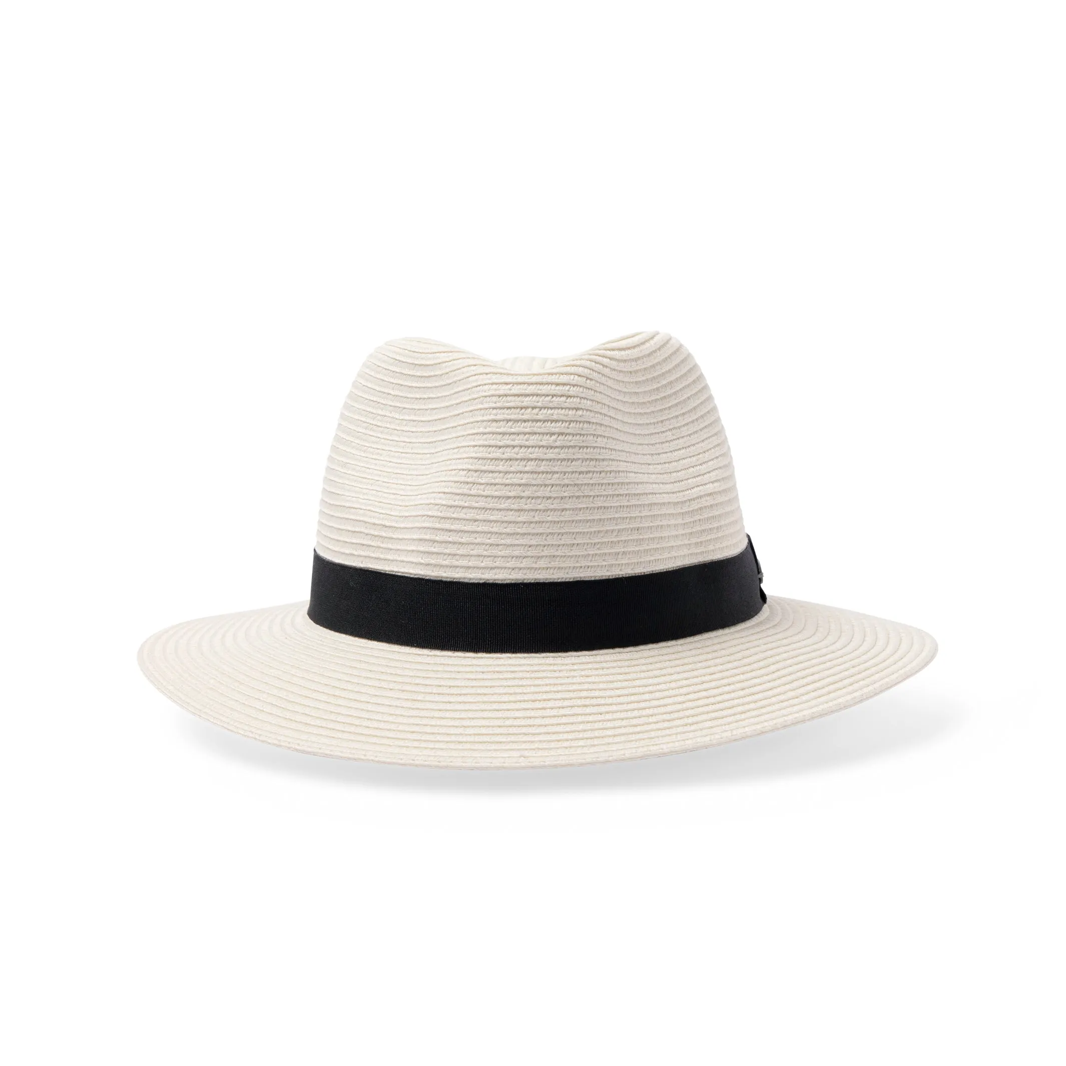 Rigon Pana-Mate Unisex Fedora - Ivory With Black Band