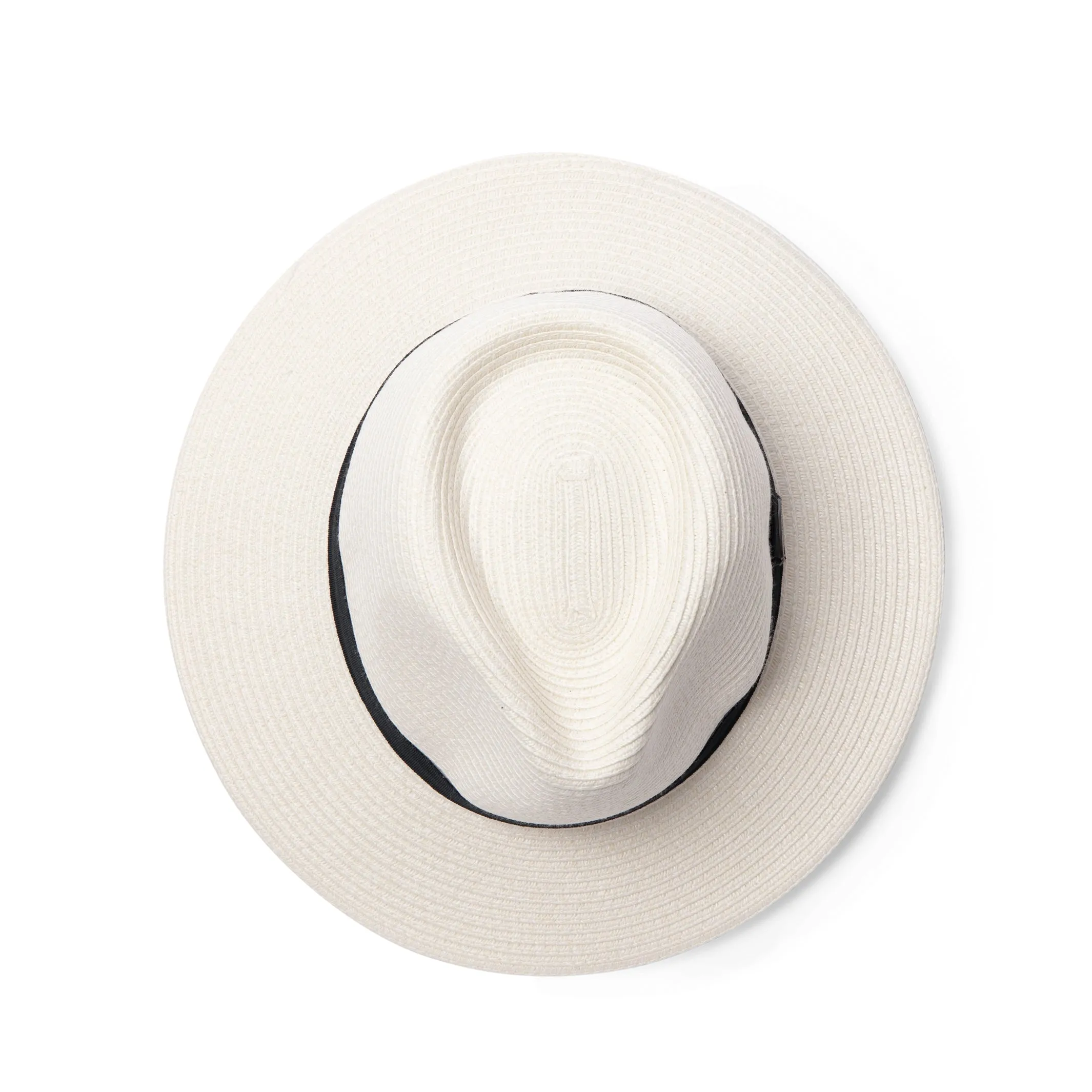 Rigon Pana-Mate Unisex Fedora - Ivory With Black Band