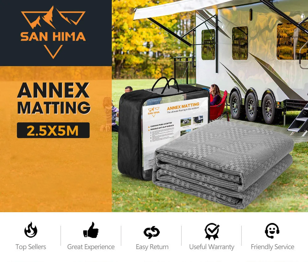 San Hima 5M x 2.5M Annex Matting Floor Mats Mesh Caravan Park Camping Picnic