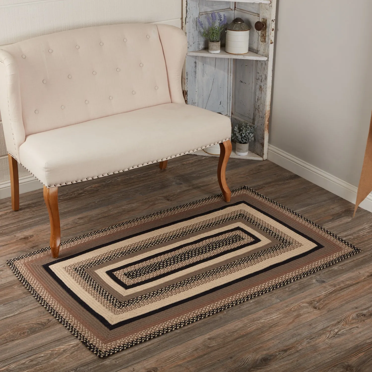 Sawyer Mill Charcoal Jute Rug Rect w/ Pad 36x60