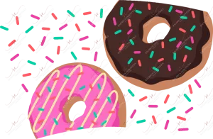 Sprinkle donuts no hole - cold cup wrap