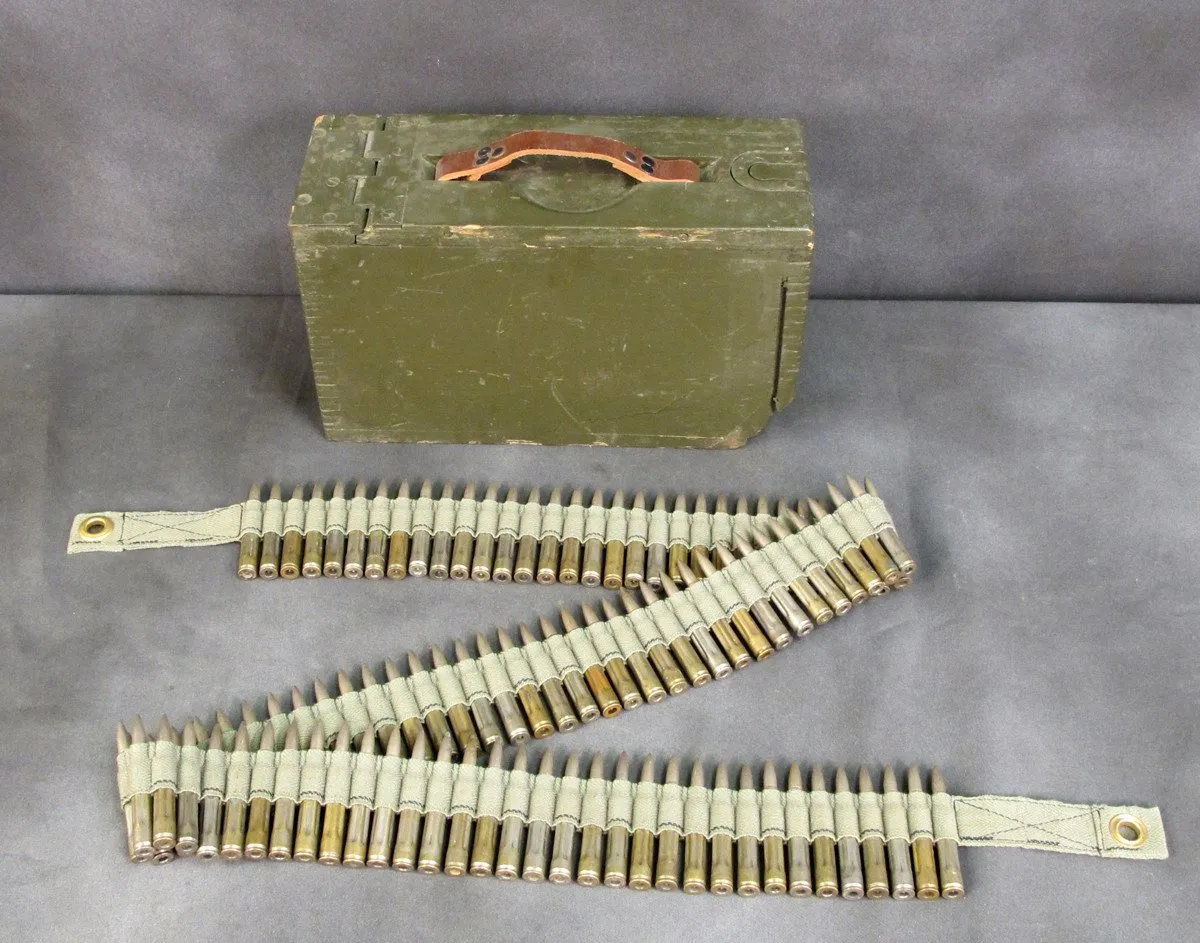 U.S. MG 100 Dummy Rounds in .30 cal Web Belt