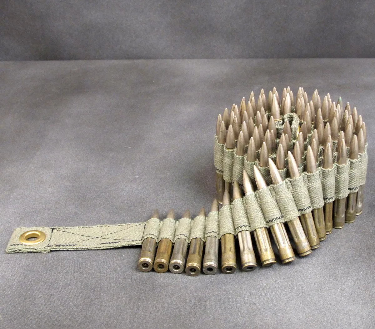 U.S. MG 100 Dummy Rounds in .30 cal Web Belt