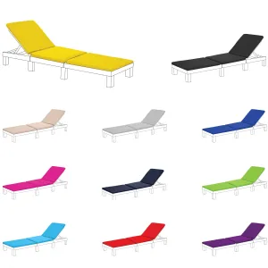 Water-Resistant Garden Sun Lounger Cushions | Outdoor Sunbed Recliner Chair Cushions