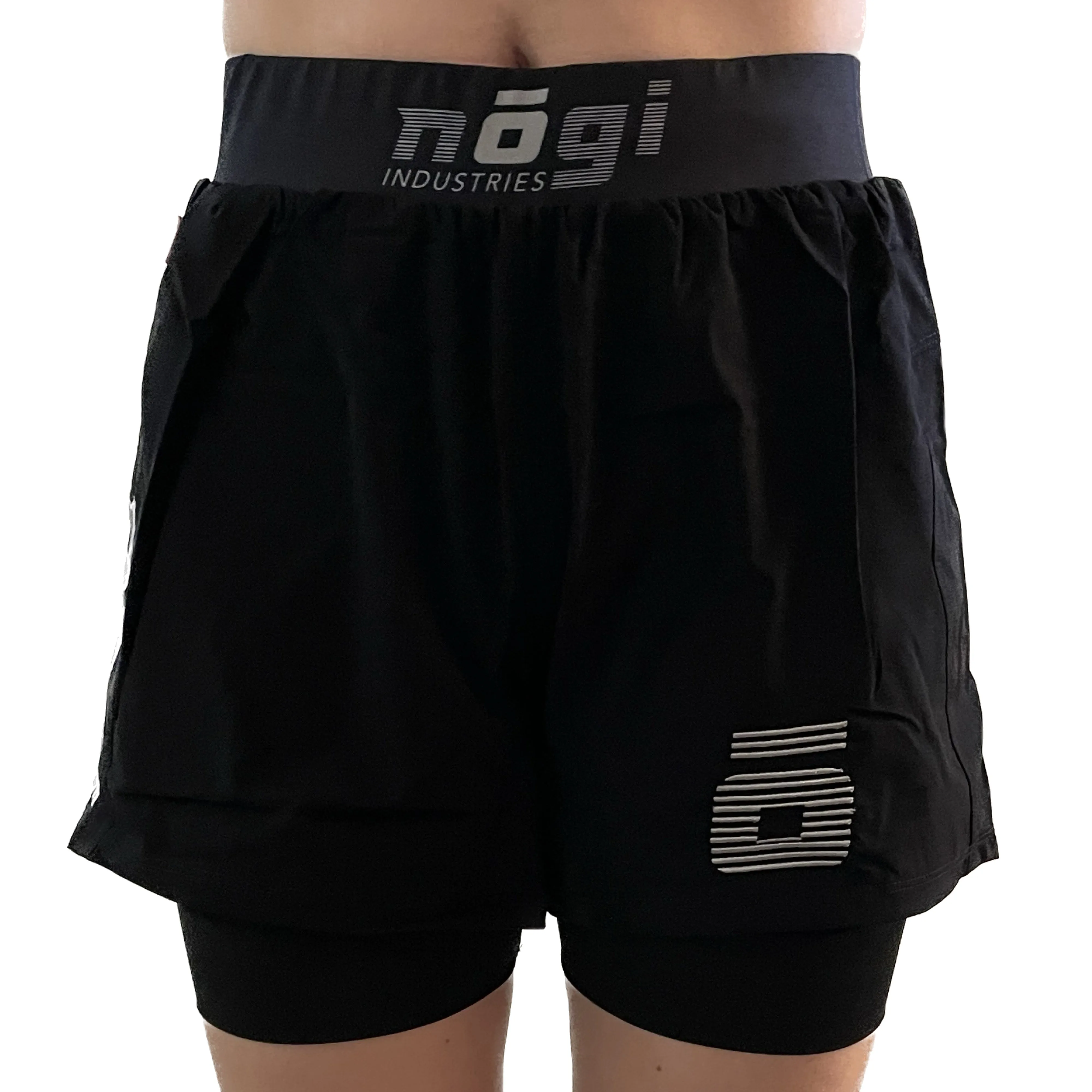 WOMENS Ghost 5" Inseam Premium Lined Grappling Shorts - Obsidian Black