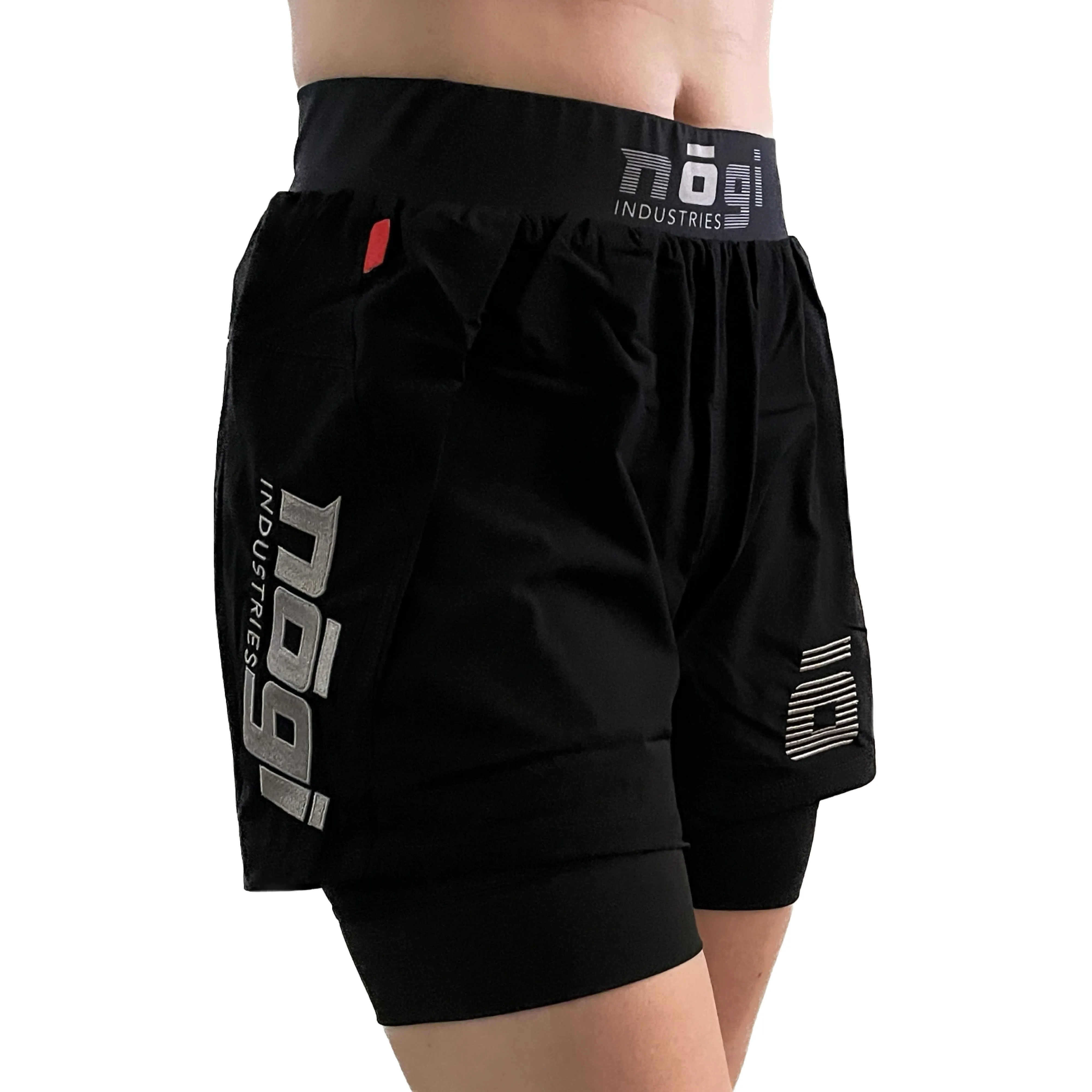 WOMENS Ghost 5" Inseam Premium Lined Grappling Shorts - Obsidian Black